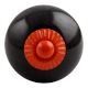 Black Round Orange Fitting Ceramic Knob